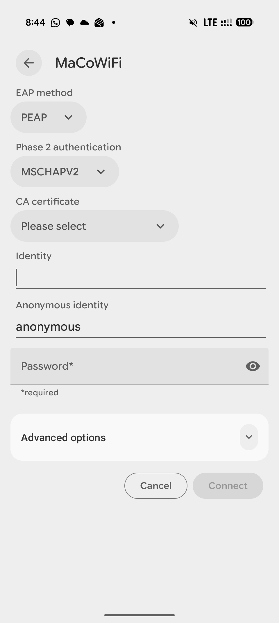 Forget the FMSC Network from WiFi settings